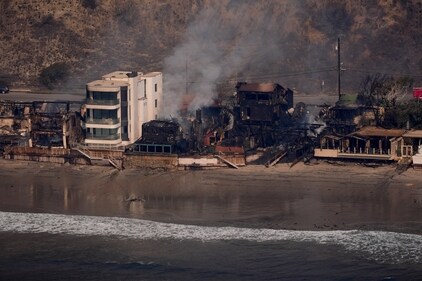 Beachfront properties are left destroyed by the Palisades Fire, in this aerial view, Thursday, Jan. 9, 2025 in Malibu, Calif. (AP) Beachfront properties are left destroyed by the Palisades Fire, in this aerial view, Thursday, Jan. 9, 2025 in Malibu, Calif. (AP)