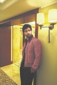 Making a case for our rich Indian weaves, Adivi Sesh looks spiffy in a Ajrakh Kantha jacket from Hindostan Archive paired with pair of pleated pants. Making a case for our rich Indian weaves, Adivi Sesh looks spiffy in a Ajrakh Kantha jacket from Hindostan Archive paired with pair of pleated pants.