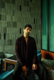 The actor raises his style stakes in a velvet shirt with cowl neckline from Shantnu & Nikhil. The actor raises his style stakes in a velvet shirt with cowl neckline from Shantnu & Nikhil.