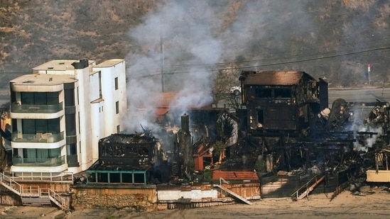 Beachfront properties are left destroyed by the Palisades Fire.&nbsp;&nbsp;((AP Photo/Mark J. Terrill))