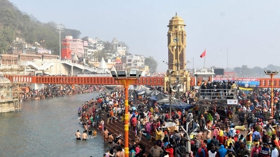 The Maha Kumbh in Haridwar is being held after twelve years.(Reuters)