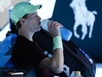Italy's Jannik Sinner takes a drink during a practice session ahead of the Australian Open tennis championship in Melbourne, Australia, Saturday, Jan. 11, 2025 Italy's Jannik Sinner takes a drink during a practice session ahead of the Australian Open tennis championship in Melbourne, Australia, Saturday, Jan. 11, 2025