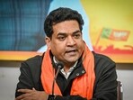 Kapil Mishra addresses a press conference at Delhi BJP Headquarters (Photo by Sanchit Khanna/ Hindustan Times) Kapil Mishra addresses a press conference at Delhi BJP Headquarters (Photo by Sanchit Khanna/ Hindustan Times)