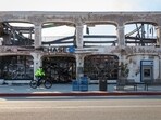 A destroyed Chase bank branch during the Palisades Fire in the Pacific Palisades area of Los Angeles, California, US, on Friday, Jan. 10, 2025. (Bloomberg)