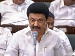 Tamil Nadu chief minister MK Stalin speaks during a session of the state Legislative Assembly, in Chennai, Friday, Jan. 10, 2025. Tamil Nadu chief minister MK Stalin speaks during a session of the state Legislative Assembly, in Chennai, Friday, Jan. 10, 2025.