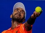 India's Sumit Nagal in action India's Sumit Nagal in action