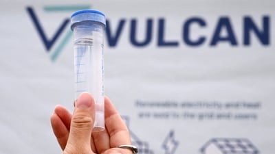 Lithium chloride (LiCl) is pictured outside Vulcan energy lithium electrolysis optimisation plant in Frankfurt am Main, western Germany, on November 8, 2024. (Photo by Kirill KUDRYAVTSEV / AFP) (AFP) Lithium chloride (LiCl) is pictured outside Vulcan energy lithium electrolysis optimisation plant in Frankfurt am Main, western Germany, on November 8, 2024. (Photo by Kirill KUDRYAVTSEV / AFP) (AFP)