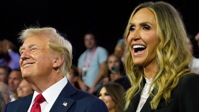 FILE - Republican presidential candidate former President Donald Trump, left, and Republican National Committee co-chair Lara Trump attend the final day of the Republican National Convention, July 18, 2024, in Milwaukee. (AP Photo/Evan Vucci, File) (AP) FILE - Republican presidential candidate former President Donald Trump, left, and Republican National Committee co-chair Lara Trump attend the final day of the Republican National Convention, July 18, 2024, in Milwaukee. (AP Photo/Evan Vucci, File) (AP)