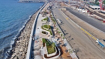 Mumbai, India. Jan 31,2024 - Marine Drive to Worli, 10.58 Km stretch of Mumbai Coastal Road open by around February month.This road will enable vehicles to travel at speeds of up to 80 km/h, although the design allows for speeds of 100 km/h. It is considered to be the most expensive project of the BMC yet. It will connect the Marine Drive area in south Mumbai to Kandivali, a western suburb, via the existing Bandra Worli Sea Link, January 31,2024. (Photo by Raju Shinde/HT Photo) Mumbai, India. Jan 31,2024 - Marine Drive to Worli, 10.58 Km stretch of Mumbai Coastal Road open by around February month.This road will enable vehicles to travel at speeds of up to 80 km/h, although the design allows for speeds of 100 km/h. It is considered to be the most expensive project of the BMC yet. It will connect the Marine Drive area in south Mumbai to Kandivali, a western suburb, via the existing Bandra Worli Sea Link, January 31,2024. (Photo by Raju Shinde/HT Photo)