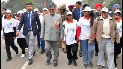 Punjab governor Gulab Chand Kataria at the event in Ludhiana on Saturday. (HT Photo) Punjab governor Gulab Chand Kataria at the event in Ludhiana on Saturday. (HT Photo)