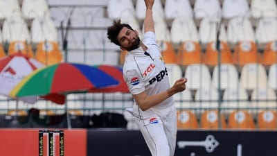 Pakistan's Shaheen Shah Afridi in action. (REUTERS)