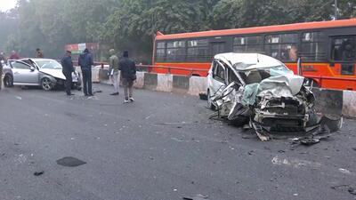 The mangled remains of the cars at the accident spot. (ANI) The mangled remains of the cars at the accident spot. (ANI)
