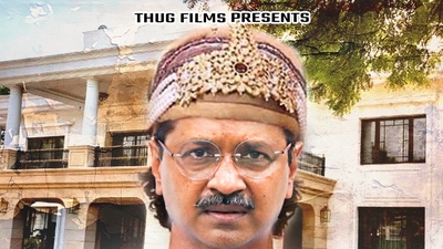 The poster showed Arvind Kejriwal's face morphed into the body of what looked like a Mughal ruler. (X/@BJP4Delhi)