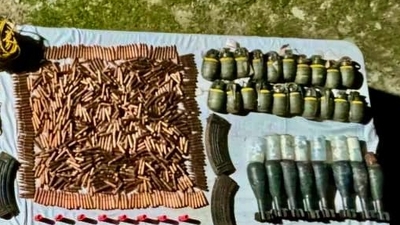 Arms and ammunitions seized in forest area in Kittaleguli in Koppa taluk include one AK-56 rifle, three .303 weapons, one 12 bore SBBL gun, one country made pistol, and related 176 ammunations. (Pic for representation)