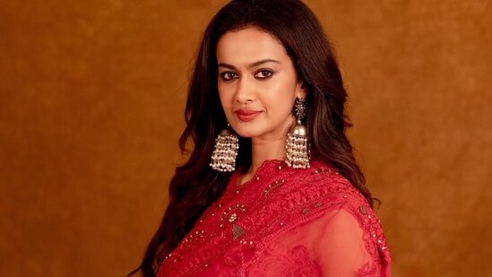 Shubra Aiyappa was in Tirupati recently with husband Vishal Sivappa.
