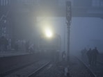 Passengers Train Moves on a cold winter morning at Tilak Marg station in New Delhi, India, on Friday, January 10, 2025. Passengers Train Moves on a cold winter morning at Tilak Marg station in New Delhi, India, on Friday, January 10, 2025.