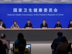 Wang Liping, second left, a researcher for the Chinese Center for Disease Control and Prevention speaks during a press briefing in Beijing, Sunday, Jan. 12, 2025. Wang Liping, second left, a researcher for the Chinese Center for Disease Control and Prevention speaks during a press briefing in Beijing, Sunday, Jan. 12, 2025.