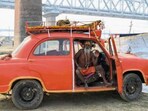 Ambassador Baba, originally from Indore, Madhya Pradesh, arrived at the Maha Kumbh on Sunday. Ambassador Baba, originally from Indore, Madhya Pradesh, arrived at the Maha Kumbh on Sunday.