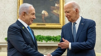 President Biden and PM Netanyahu discussed a ceasefire deal involving the Gaza conflict (Jim Watson/AFP) President Biden and PM Netanyahu discussed a ceasefire deal involving the Gaza conflict (Jim Watson/AFP)