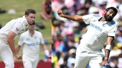 Tim Southee opened up on his admiration for Jasprit Bumrah, calling him the ‘best bowler in all three formats (AFP ) Tim Southee opened up on his admiration for Jasprit Bumrah, calling him the ‘best bowler in all three formats (AFP )