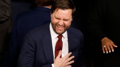 U.S. Vice President-elect Sen. JD Vance (R-OH) arrives for joint session of Congress to ratify the 2024 Presidential election at the U.S. Capitol on January 06, 2025 in Washington, DC. (Getty Images via AFP/Anna Moneymaker ) U.S. Vice President-elect Sen. JD Vance (R-OH) arrives for joint session of Congress to ratify the 2024 Presidential election at the U.S. Capitol on January 06, 2025 in Washington, DC. (Getty Images via AFP/Anna Moneymaker )