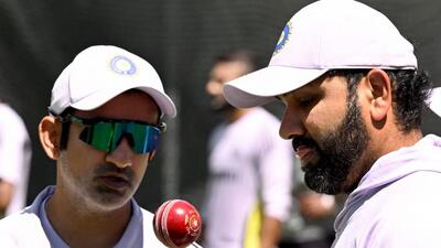 India's coach Gautam Gambhir (L) and captain Rohit Sharma were present at the BGT review meeting with Devajit Saikia. (AFP) India's coach Gautam Gambhir (L) and captain Rohit Sharma were present at the BGT review meeting with Devajit Saikia. (AFP)