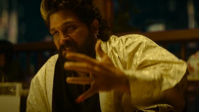 Allu Arjun in a still from Sukumar's Pushpa 2: The Rule Reloaded. Allu Arjun in a still from Sukumar's Pushpa 2: The Rule Reloaded.