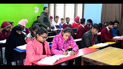 Students in a government school in Ludhiana. (HT Photo) Students in a government school in Ludhiana. (HT Photo)