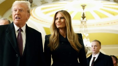 U.S. President-elect Donald Trump and wife Melania Trump arrive at the U.S. Capitol on January 8, 2025 in Washington, DC. (Getty Images via AFP/Anna Moneymaker) U.S. President-elect Donald Trump and wife Melania Trump arrive at the U.S. Capitol on January 8, 2025 in Washington, DC. (Getty Images via AFP/Anna Moneymaker)