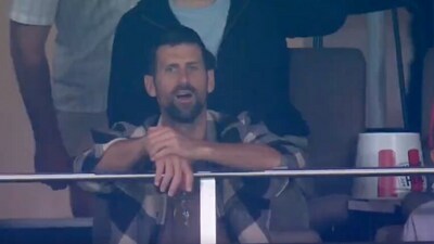 Novak Djokovic is shocked by Kane Richardson's catch (BBL) Novak Djokovic is shocked by Kane Richardson's catch (BBL)