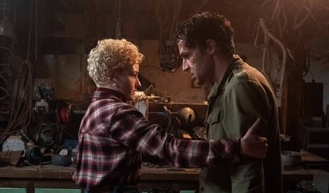 Julia Garner plays the wife of a man who turns into a wolf. Julia Garner plays the wife of a man who turns into a wolf.