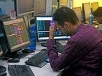 A share broker reacts as Sensex and Nifty prices plummet in Kolkata. (ANI/File Photo)
