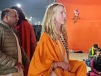 Laurene Powell Jobs, wife of the late Apple co-founder Steve Jobs reaches Niranjani Akhara at Mahakumbh, in Prayagraj on Sunday. Laurene Powell Jobs, wife of the late Apple co-founder Steve Jobs reaches Niranjani Akhara at Mahakumbh, in Prayagraj on Sunday.