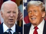 US President Joe Biden, left, and President-elect Donald Trump, right. 