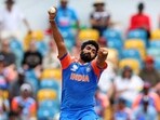 FILE PHOTO: Cricket - ICC T20 World Cup 2024 - Final - India v South Africa - Kensington Oval, Bridgetown, Barbados - June 29, 2024 India's Jasprit Bumrah in action bowling REUTERS/Ash Allen/File Photo