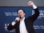 Tesla and SpaceX's CEO Elon Musk gestures, as he attends political festival Atreju organised by Italian Prime Minister Giorgia Meloni's Brothers of Italy (Fratelli d'Italia) right-wing party, in Rome, Italy, December 16, 2023