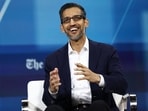 Sundar Pichai, C.E.O. of Google and Alphabet, speaks during the New York Times annual DealBook summit at Jazz at Lincoln Center on December 04, 2024 in New York City. Sundar Pichai, C.E.O. of Google and Alphabet, speaks during the New York Times annual DealBook summit at Jazz at Lincoln Center on December 04, 2024 in New York City.
