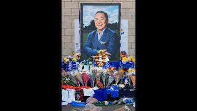 Tributes to Vichai Srivaddhanaprabha after his death in a helicopter crash in 2018 (Mike Egerton/PA). Tributes to Vichai Srivaddhanaprabha after his death in a helicopter crash in 2018 (Mike Egerton/PA).