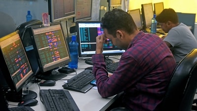 A share broker reacts as Sensex and Nifty prices plummet in Kolkata. (ANI/File Photo) A share broker reacts as Sensex and Nifty prices plummet in Kolkata. (ANI/File Photo)