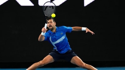 It was a four-set thriller, Djokovic came out on top with a 4-6 6-4 6-4 6-2 victory. (AP) It was a four-set thriller, Djokovic came out on top with a 4-6 6-4 6-4 6-2 victory. (AP)
