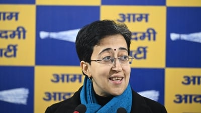 Atishi, the AAP candidate and chief minister of Delhi, will submit her candidacy today from the Kalkaji Assembly Constituency for the February 5 Delhi Assembly elections. (Hindustan Times/Sanchit Khanna)