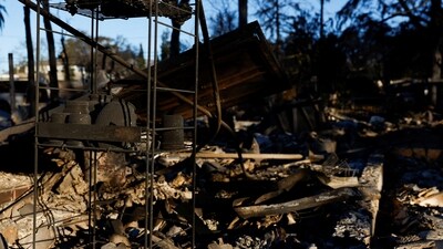 The debris and scarred landscape also set the stage for a future disaster, since any rain that falls in the area threatens to trigger dangerous mudslides. Even as firefighters are battling the blazes. (REUTERS)