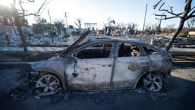 Some residents have been able to return to their homes to survey the damage. Jim Orlandini, who lost his hardware store in Altadena, a hard-hit neighborhood next to Pasadena, said his home of 40 years survived. (REUTERS)