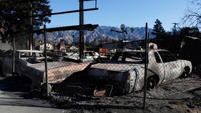 Newsom issued an executive order Sunday aimed at fast-tracking rebuilding by suspending some environmental regulations and ensuring that property tax assessments were not increased. (REUTERS)