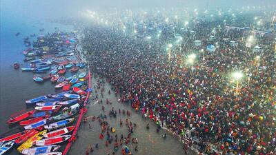 Devotees take the holy dip at Mahakumbh 2025. (HT Photo) Devotees take the holy dip at Mahakumbh 2025. (HT Photo)