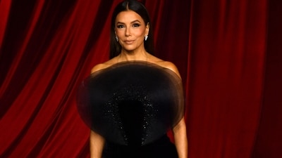 Eva Longoria fought back tears while sharing that she had donated $50,000 to help victims of the deadly LA wildfires. (Photo by Valerie Macon / AFP) (AFP) Eva Longoria fought back tears while sharing that she had donated $50,000 to help victims of the deadly LA wildfires. (Photo by Valerie Macon / AFP) (AFP)