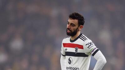 In Sunday’s FA Cup match against Arsenal, Manchester United captain Bruno Fernandes was booked for dissent. (Reuters) In Sunday’s FA Cup match against Arsenal, Manchester United captain Bruno Fernandes was booked for dissent. (Reuters)