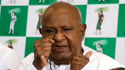 Former Prime Minister and JDS supremo HD Deve Gowda. (PTI) Former Prime Minister and JDS supremo HD Deve Gowda. (PTI)