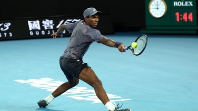 Basavareddy won the first set with ease, and made a huge statement. (AFP) Basavareddy won the first set with ease, and made a huge statement. (AFP)