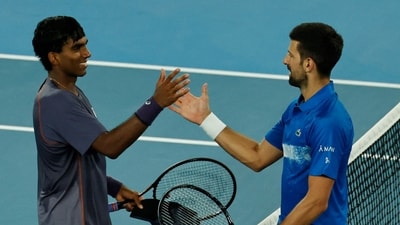 Novak Djokovic was all praise for the Indian-origin American Nishesh Basavareddy after winning his first-round match of the Australian Open. REUTERS/Tingshu Wang (REUTERS)
